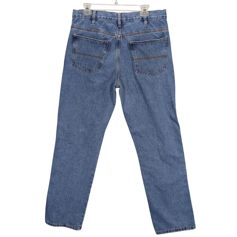 Rivet Supply Co Jeans Mens 34 x34 (32.5) Blue Straight Leg Work Normcore Classic